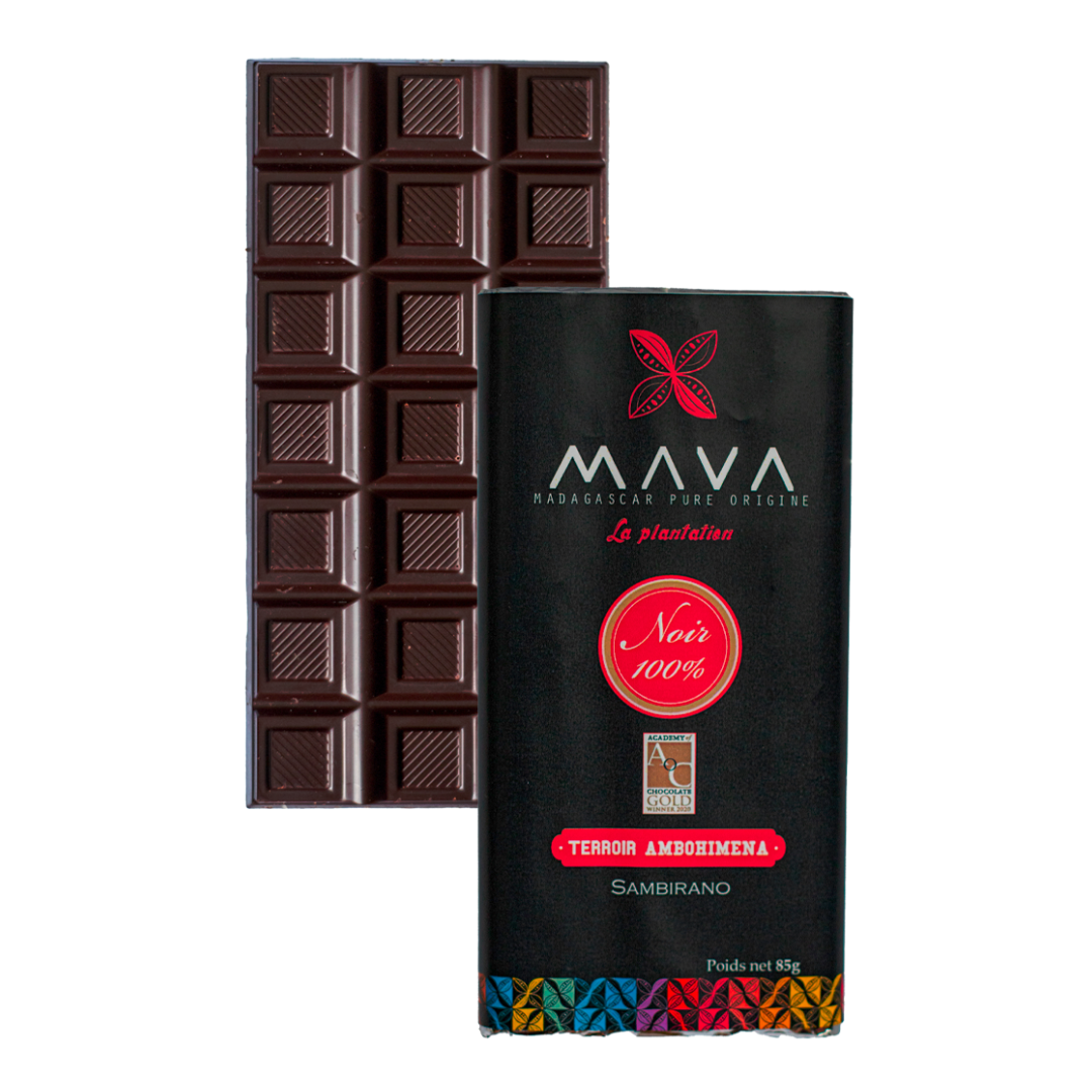 [TRN100AMB] Tablette de chocolat noir 100% "Terroir Ambohimena" - Bas sambirano