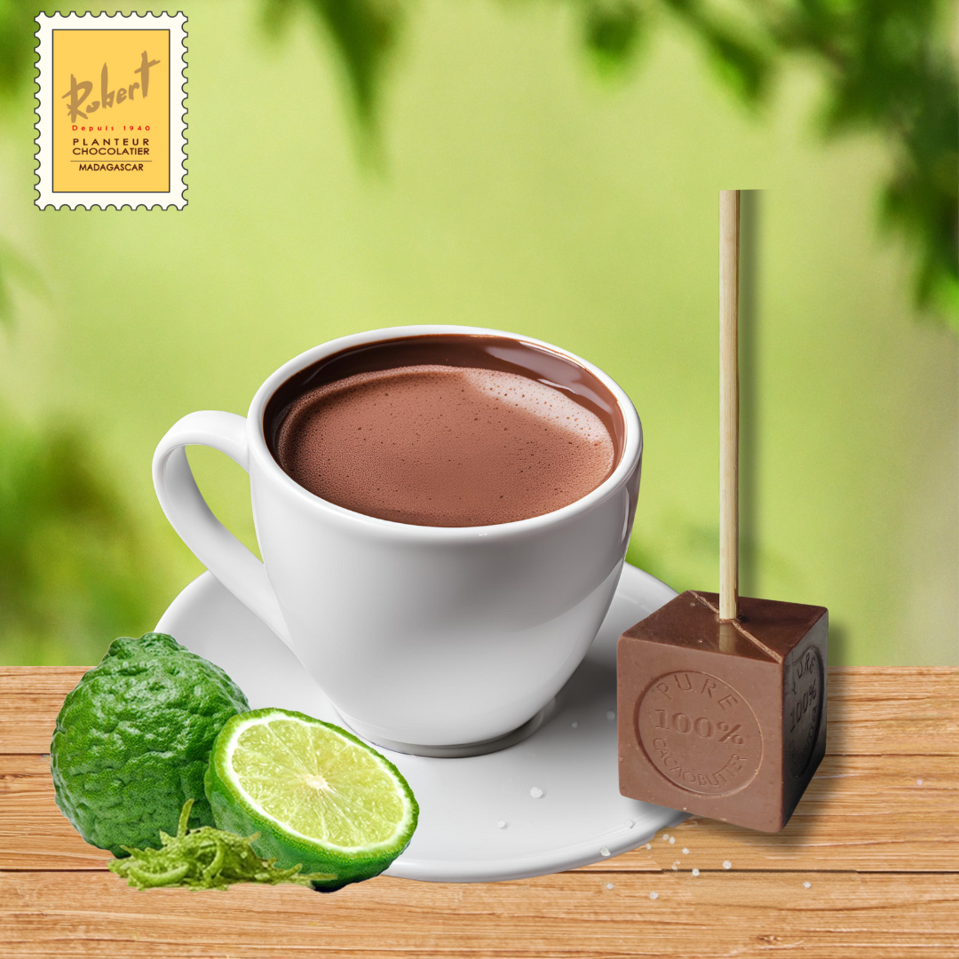 [MNCOMB] Bâton à Chocolat Chaud - Chocolat Noir au Combava et à la Fleur de Sel