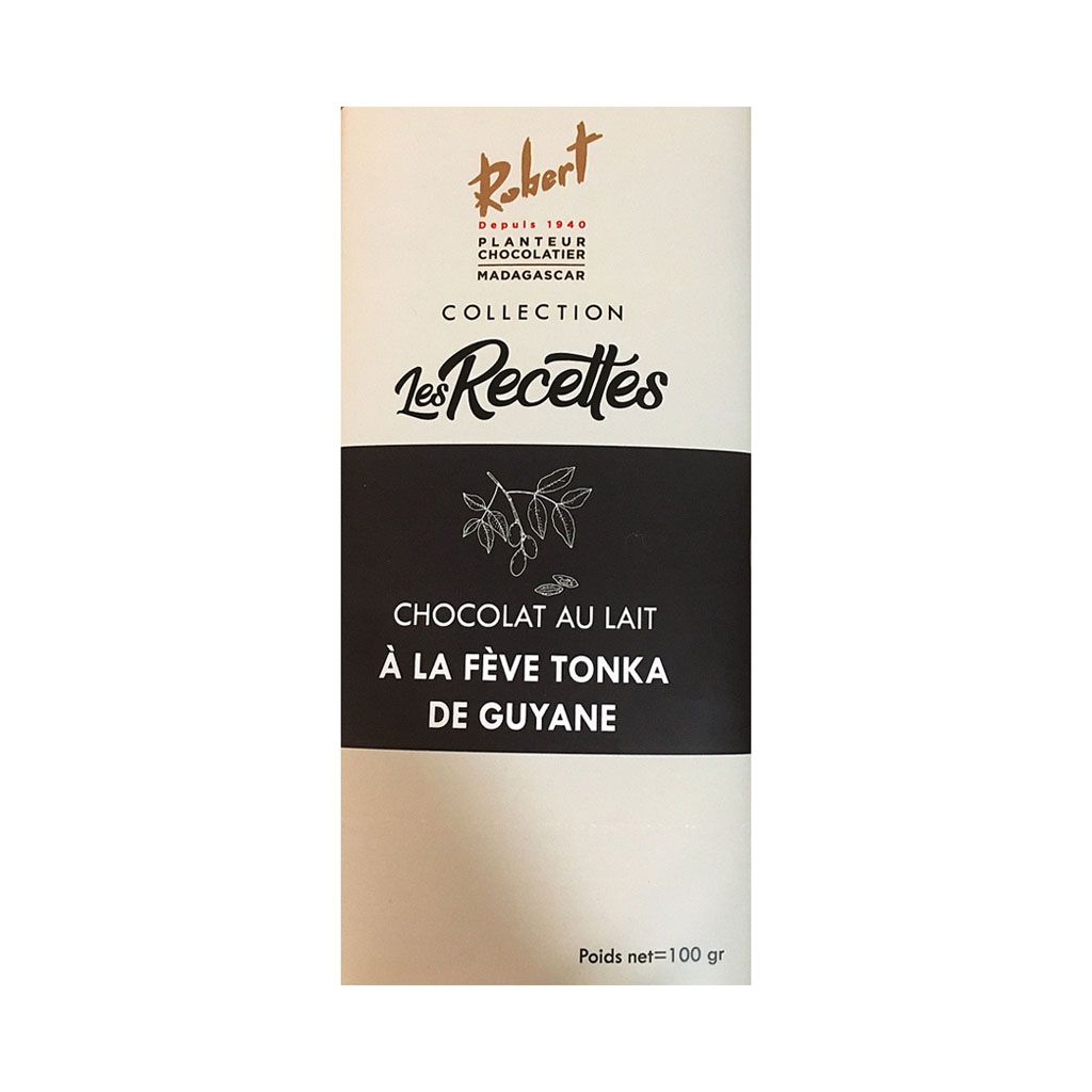 Tablette de chocolat au lait à la fève tonka de Guyane