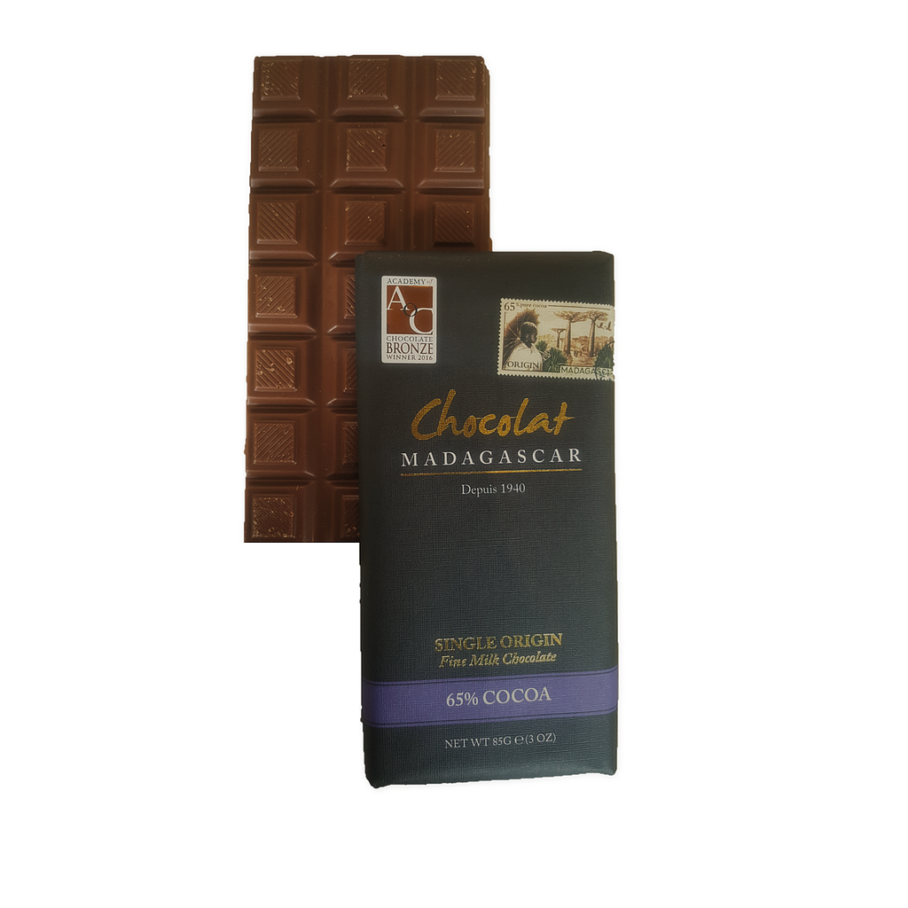 Tablette chocolat au lait 65% cacao