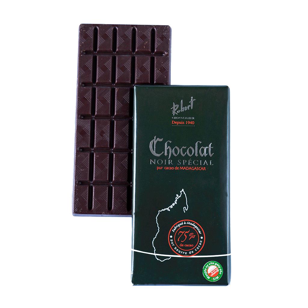 Tablette de chocolat noir extra 75%