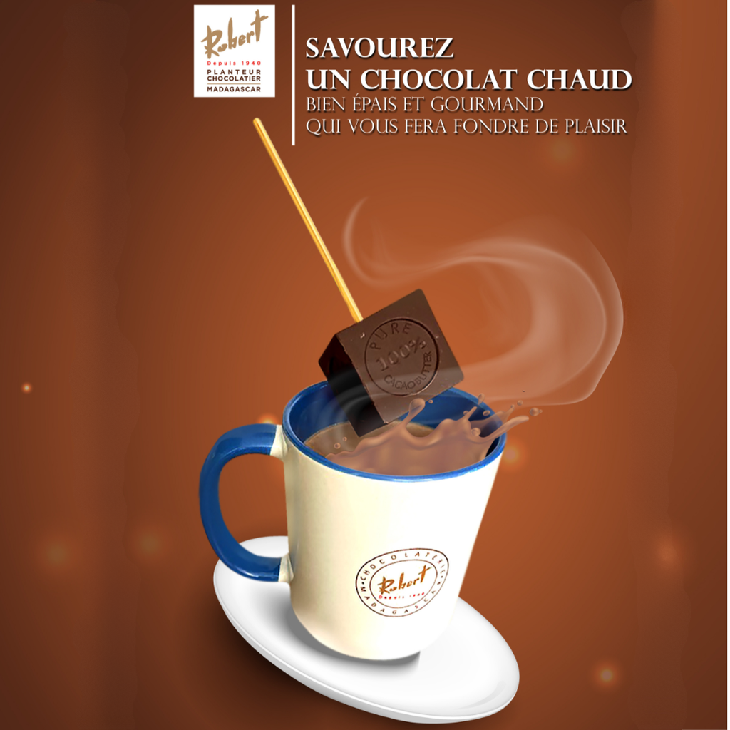 Bâton à Chocolat Chaud - Chocolat Noir 70% de cacao