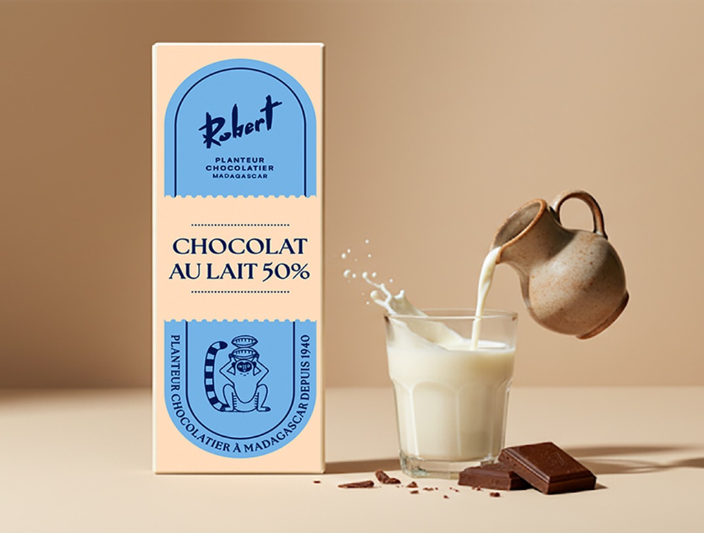 Mini Tablette Chocolat au Lait 50% Cacao