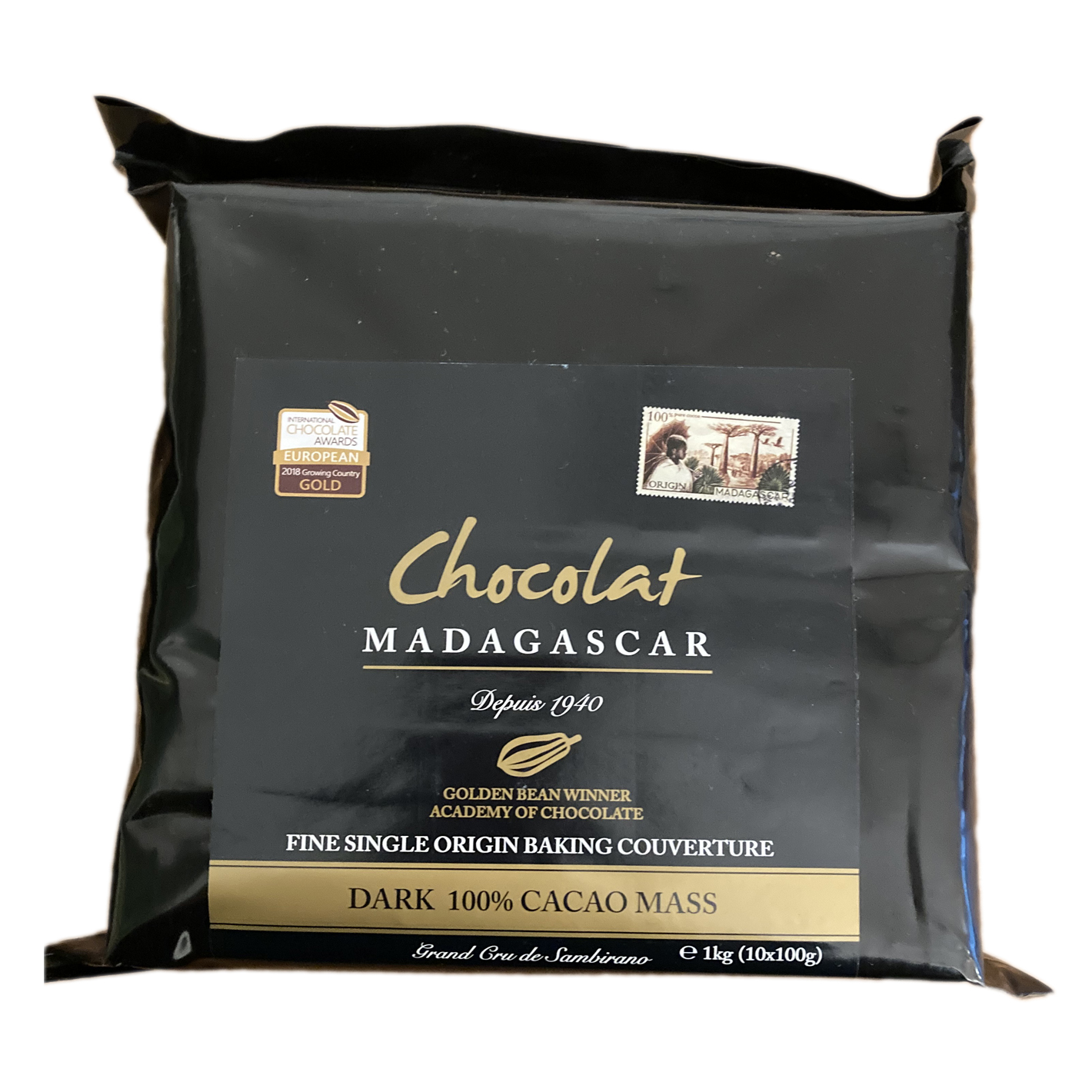 [CDC08] 1kg de chocolat de couverture noir 100% 