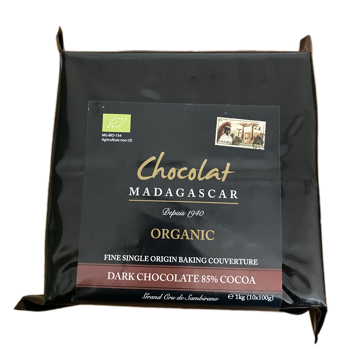 [CDCB03] 1kg chocolat de couverture noir 85%, certifié BIO