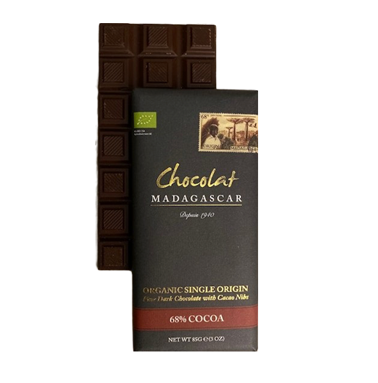 [TB04] Tablette de chocolat noir 68% aux éclats de fèves, certifiée BIO