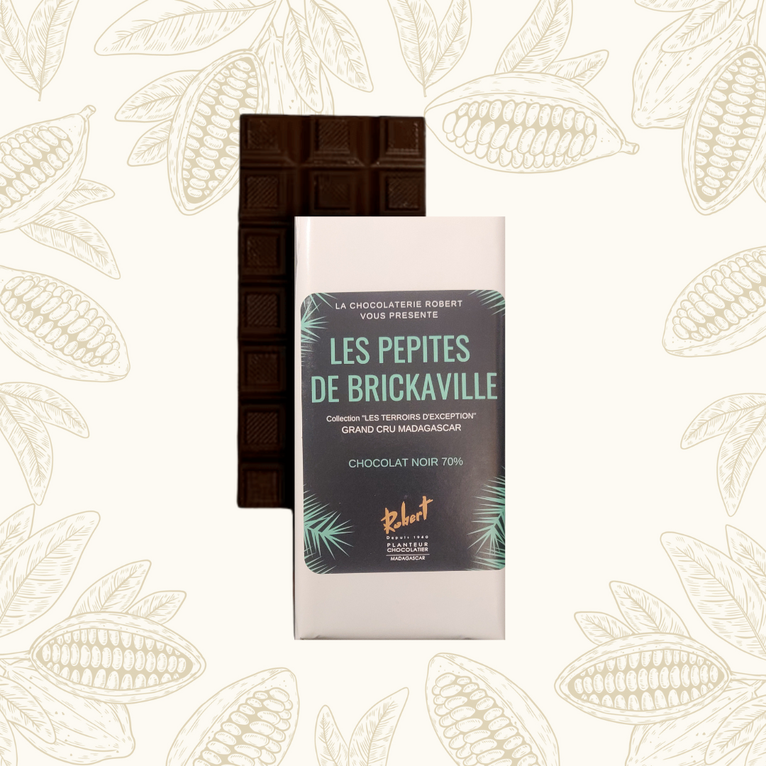 [TE012BIS] Tablette de chocolat noir 70% &quot;LES PEPITES DE BRICKAVILLE&quot;