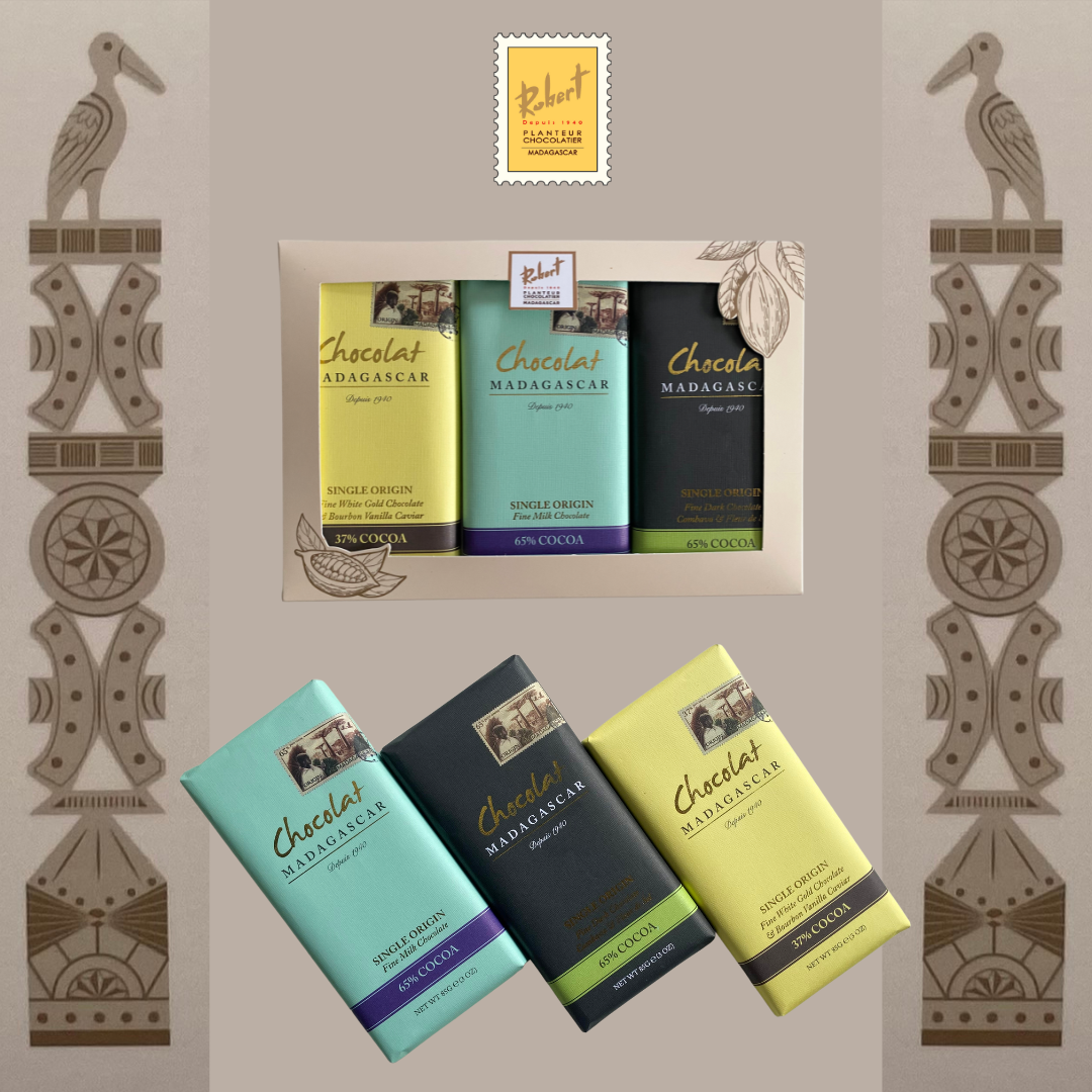 [COFFRET2] Coffret "Totem - Les recettes emblématiques" de la gamme Chocolat Madagascar 3 tablettes