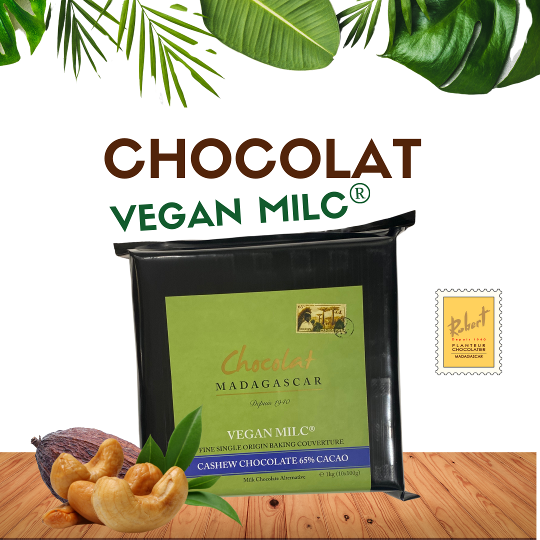 [CDC10] 1 kg Chocolat de couverture au lait végétal de noix de cajou 65% de cacao - Recette VEGAN