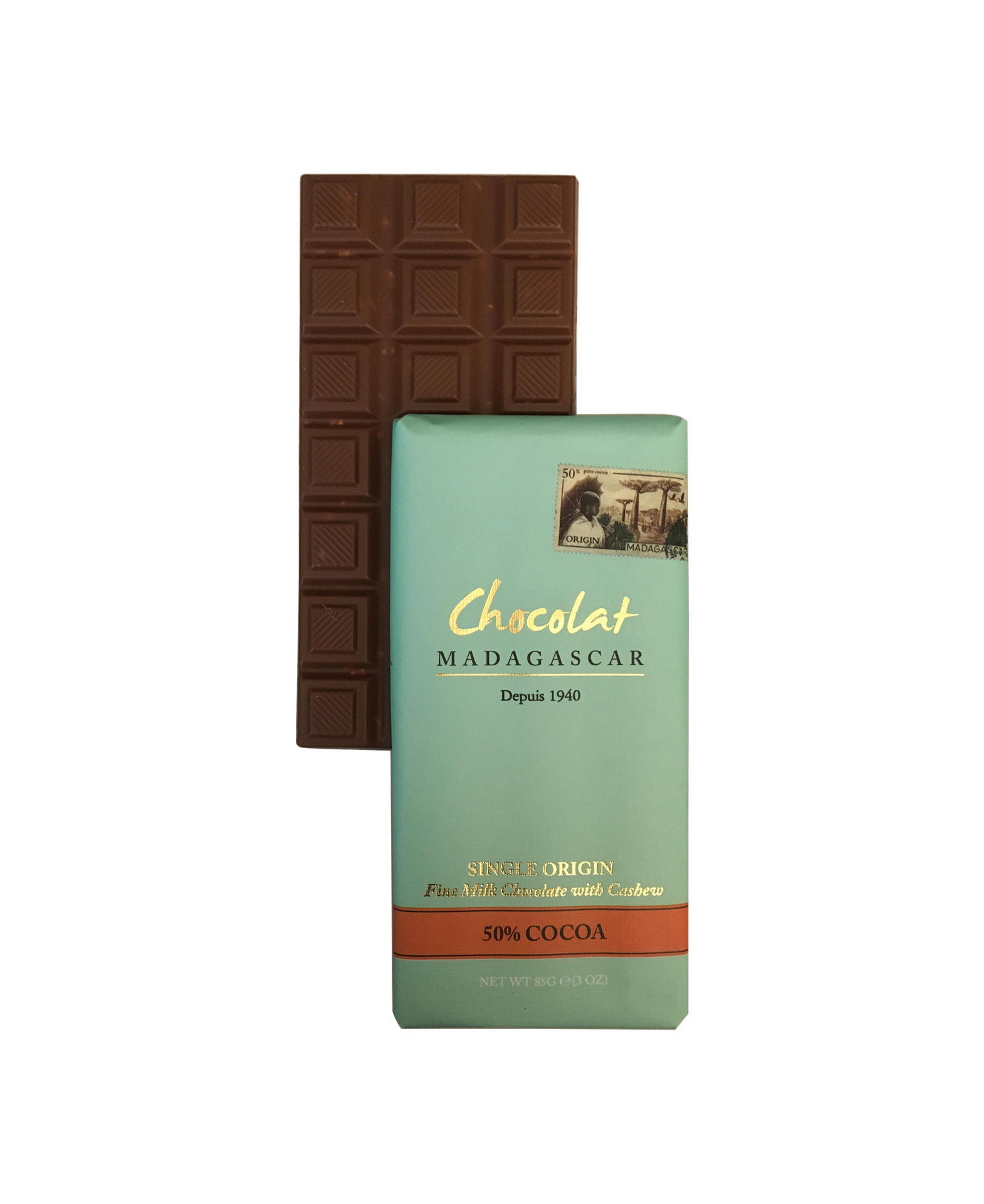 [TCM13] Tablette de chocolat lait 50% aux éclats de noix de cajou - Promo DLUO courte