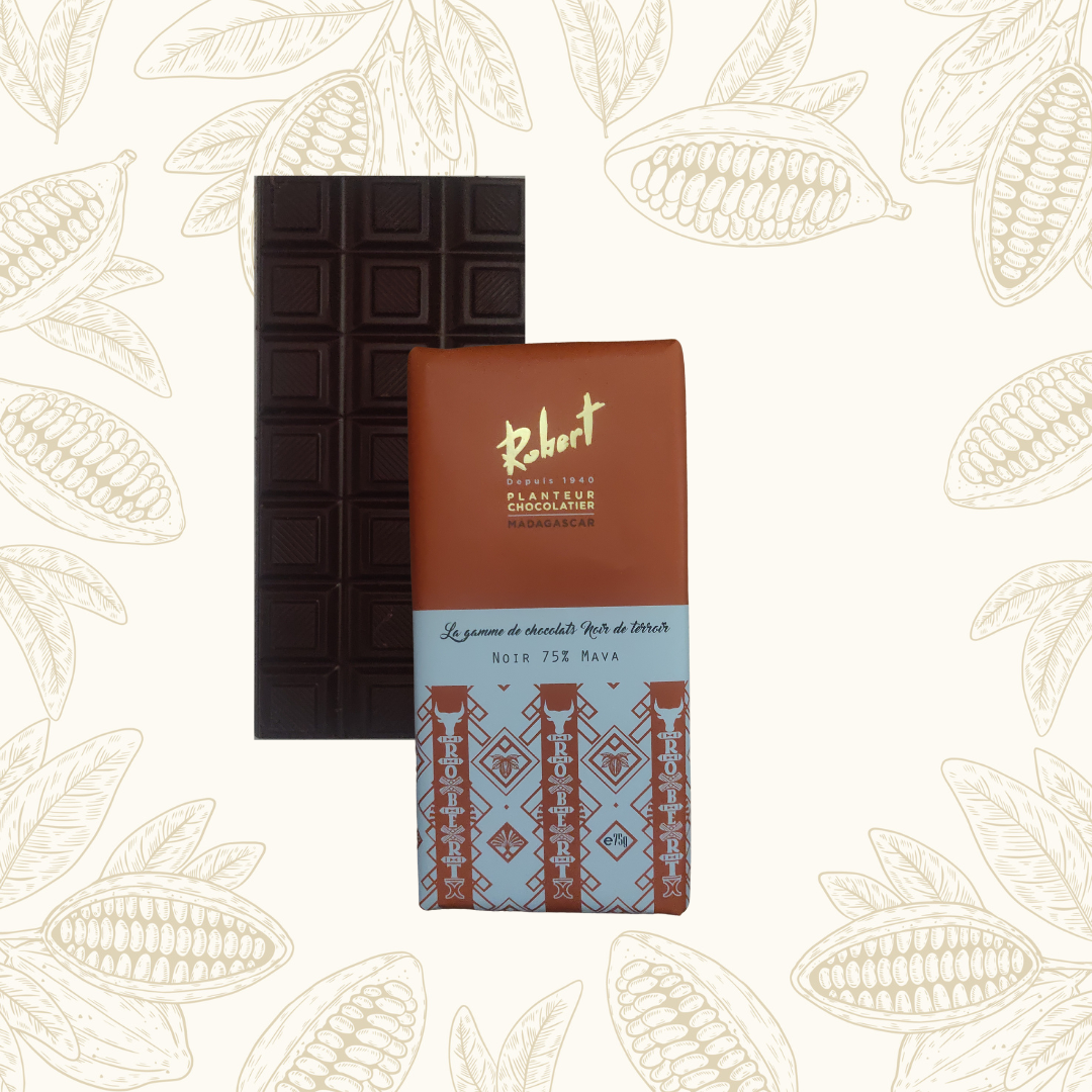 [TR75MAVA] Tablette de chocolat noir 75% Cacao "Terroir MAVA"