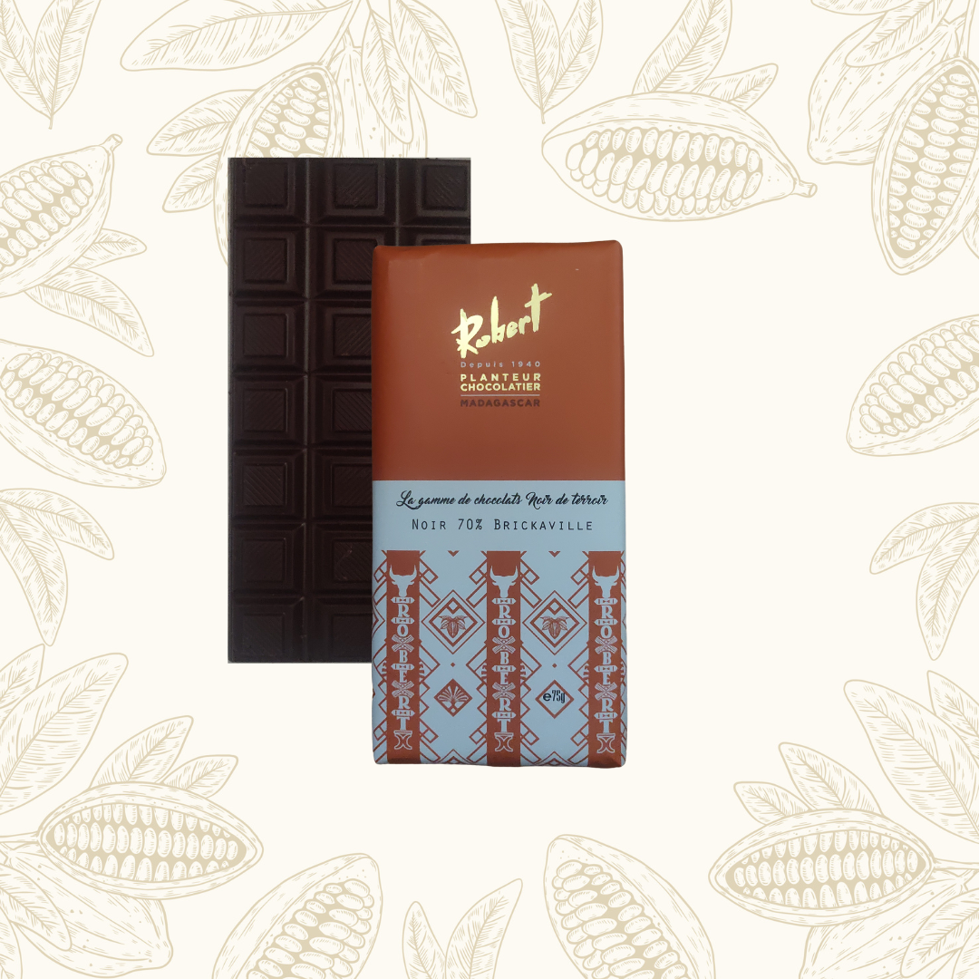 [TR70BRICK] Tablette de chocolat noir 70% Cacao "Terroir BRICKAVILLE"
